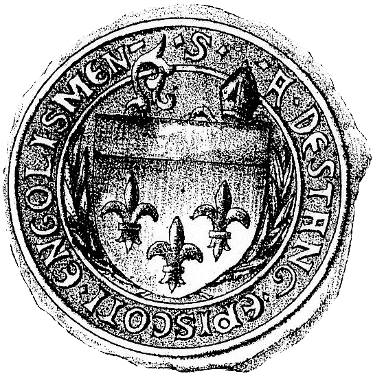 sceau d'Antoine d'estaing, évêque d'Angoulême